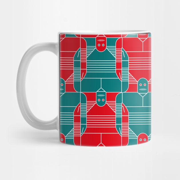 Vintage robots tessellation by Maxsomma